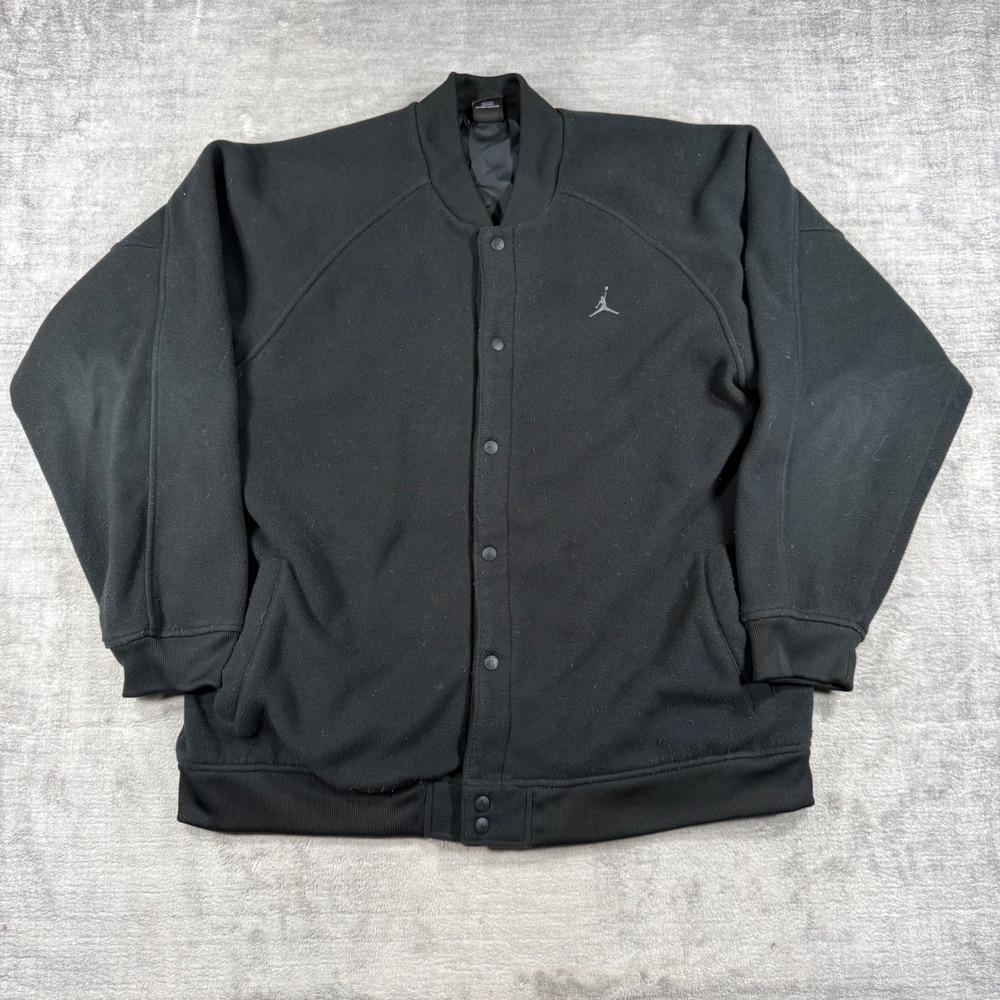 Nike Air Jordan Jacket Mens Large Black 88 Dunk Champ Fleece Varsity Bomber